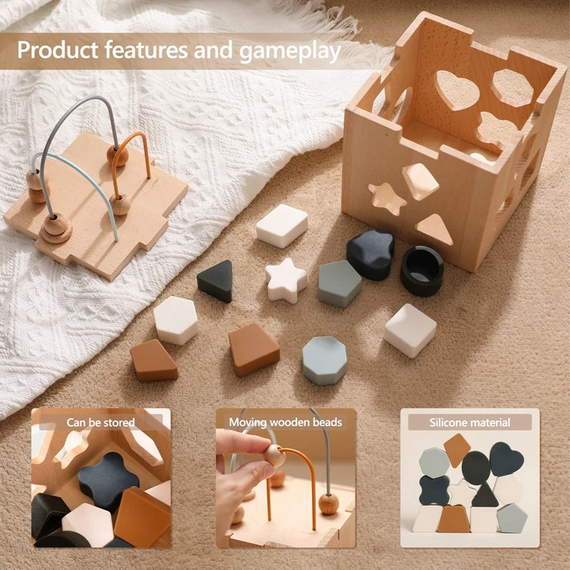 Toy Wooden Activity Cube